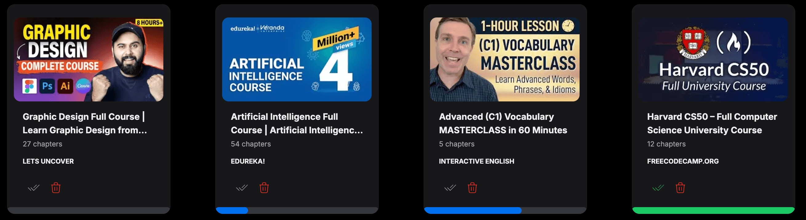 Illustration of progress tracking