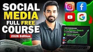 Image of course Social Media Marketing फ्री में सीखो | Full FREE Course 2026 Edition | Beginner to Pro